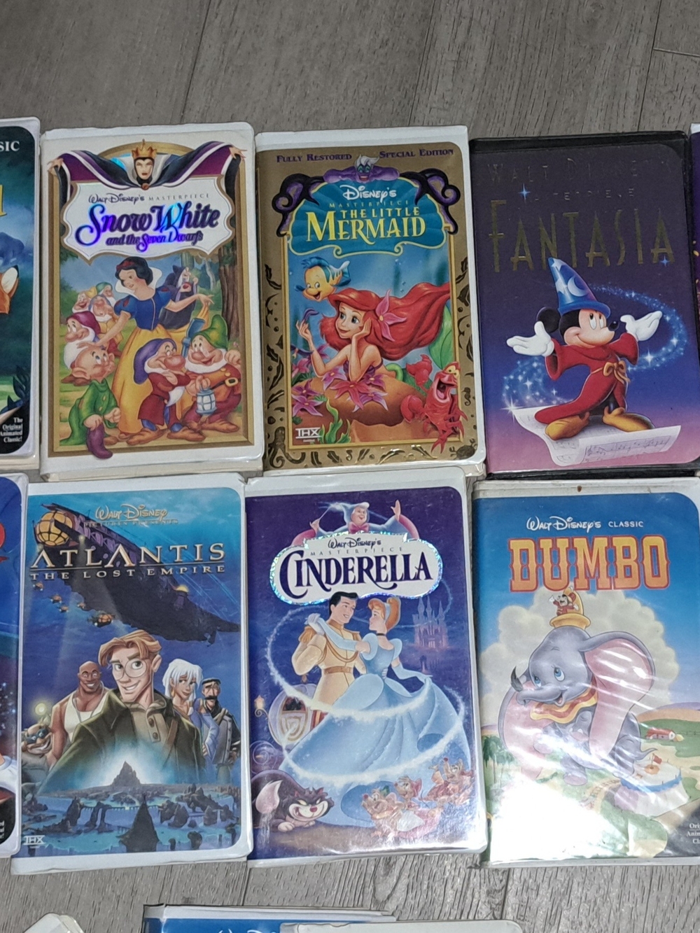 Disney Classic Kids VHS Collection - Blue, Gold, Purple Covers